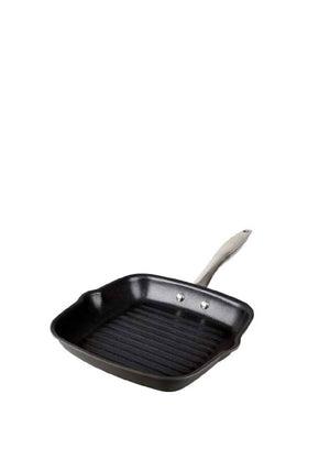 Denby Hard Anodised 24cm Grill Pan, Black
