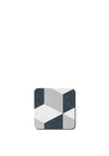 Denby Grey Geometric Square Coasters Set of 6