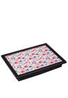 Denby Watercolour Floral Laptray With Black Edge, Multi