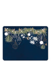 Denby Set of 6 Let It Snow Placemats & Coasters, Blue
