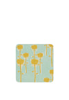 Denby Retro Floral Set of 6 Coasters, Green