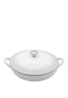 Denby Natural Canvas Cast Iron 30cm Shallow Casserole Dish, Off White