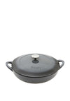 Denby Natural Canvas Cast Iron 30cm Shallow Casserole Dish, Black
