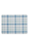 Denby Elements Checked Set of 6 Placemats, Green & Blue