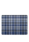 Denby Elements Checked Set of 6 Placemats, Black & Blue