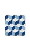 Denby Blue Geometric Square Placemats Set of 6