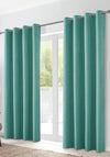 Design Trend Bergen 66 x 90 Blackout Eyelet Curtains, Teal