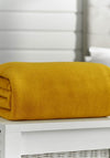 Deyongs Snuggle Touch Fleece Throw, Mustard