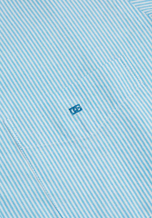 Daniel Grahame Drifter Striped Short Sleeve Shirt, Blue