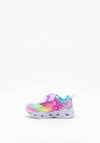 Skechers Toddler Heart Lights All About Bows Trainer, Pink Multi