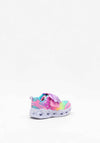 Skechers Toddler Heart Lights All About Bows Trainer, Pink Multi