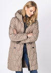 District Runway Quilted Coat, Light Taupe