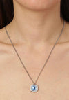 Dyrberg/Kern Kelly Necklace, Silver & Light Blue