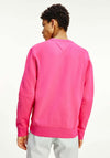 Tommy Jeans Fleece Round Neck Sweater, Cerise Pink