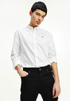 Tommy Jeans Mens Slim Stretch Shirt, White