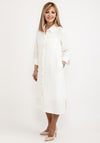 Dolcezza Linen Tunic Shirt Dress, Off White