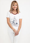 Dolcezza Nautical Print T-Shirt, White Multi
