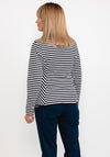 Dolcezza Nautical Stripe Jersey Blazer, Navy & White