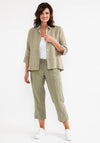 Dolcezza Casual Linen Overshirt, Khaki