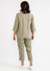 Dolcezza Casual Linen Overshirt, Khaki