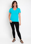 Dolcezza Round Neck T-Shirt, Aqua