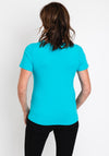 Dolcezza Round Neck T-Shirt, Aqua