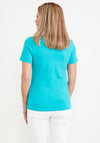 Dolcezza V Neck T-Shirt, Aqua