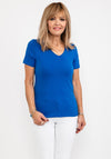 Dolcezza V Neck T-Shirt, Royal Blue