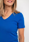 Dolcezza V Neck T-Shirt, Royal Blue