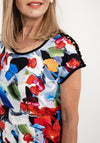 Dolcezza Bold Print Woven Shoulder T-Shirt, Multi