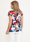 Dolcezza Bold Print Woven Shoulder T-Shirt, Multi