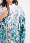 Dolcezza Paint Stroke Print Jacket, Silver Multi