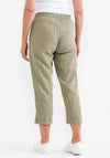Dolcezza Cropped Casual Trousers, Khaki