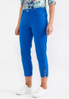 Dolcezza Cropped Cut Out Cuff Jeans, Royal Blue