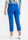 Dolcezza Cropped Cut Out Cuff Jeans, Royal Blue