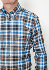 Daniel Grahame Drifters Ivano Check Shirt, Tan & Blue