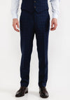 Douglas Romelo Check Trousers, Navy