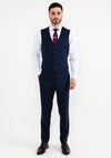 Douglas Romelo Check Waistcoat, Navy