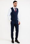 Douglas Romelo Check Waistcoat, Navy