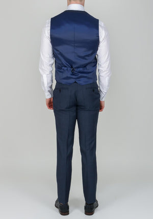 Douglas Windowpane Print Navy Jacket Mix and Match, Regular Fit