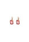 Absolute Large Pink Crystal Stone Earrings, Rose Gold