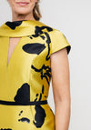 Gabriela Sanchez Abstract Floral Pencil Dress, Yellow