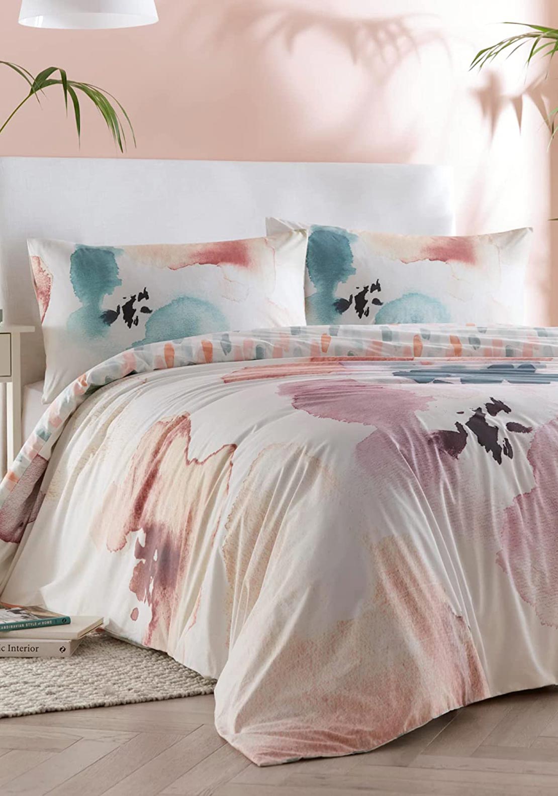 Drift Forward Aquarelle Duvet Set, Pink Multi