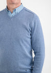 Daniel Grahame V Neck Sweater, Ice Blue