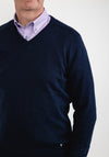 Daniel Grahame V Neck Sweater, Navy