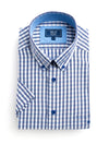Daniel Grahame Ivano Check Short Sleeve Shirt, Blue Multi