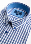 Daniel Grahame Ivano Check Short Sleeve Shirt, Blue Multi
