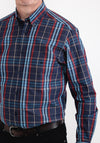Daniel Grahame Drifters Check Shirt, Navy & Red