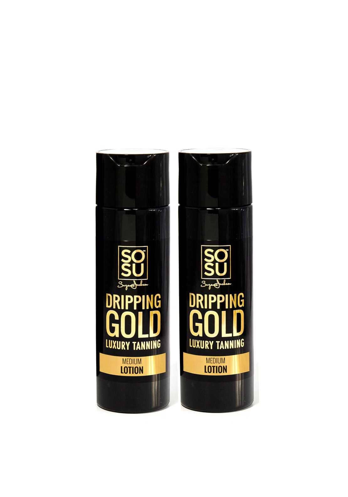 SOSU Dripping Gold Luxury Tan Lotion Bundle, Medium