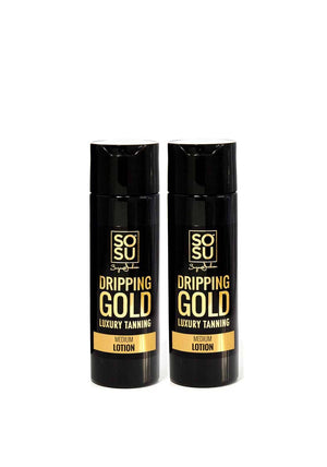 SOSU Dripping Gold Luxury Tan Lotion Bundle, Medium